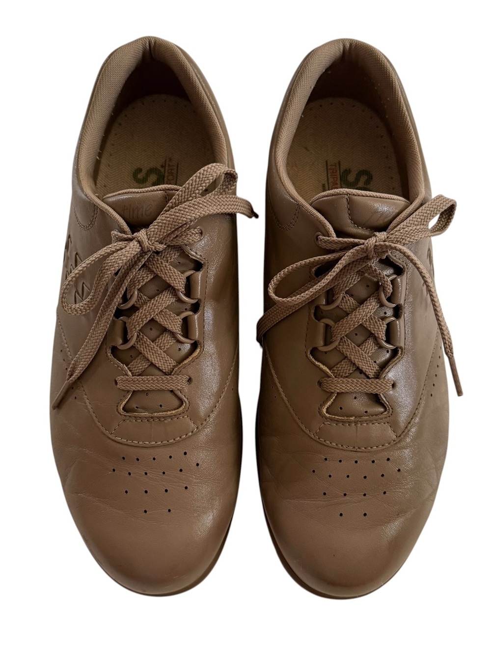 SAS Free Time Teak Shoe Womens 10.5 W Brown Mocha Leather Tripad Comfort Walking